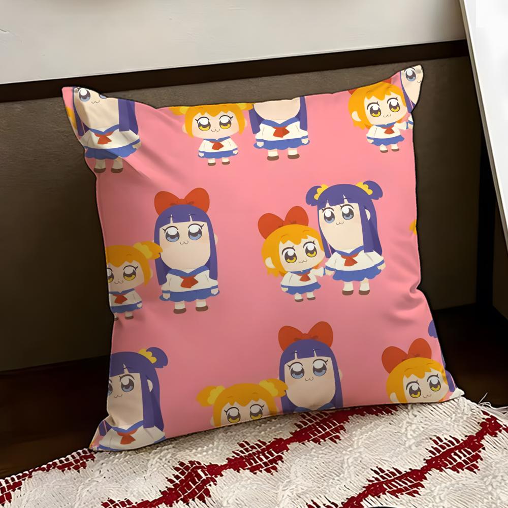 Süße Anime PPop TTeam Epische Kissenhülle Wendbar Weich Langlebig Kissenbezug Zuhause Auto Mehrzwecknutzung für täglichen Komfort