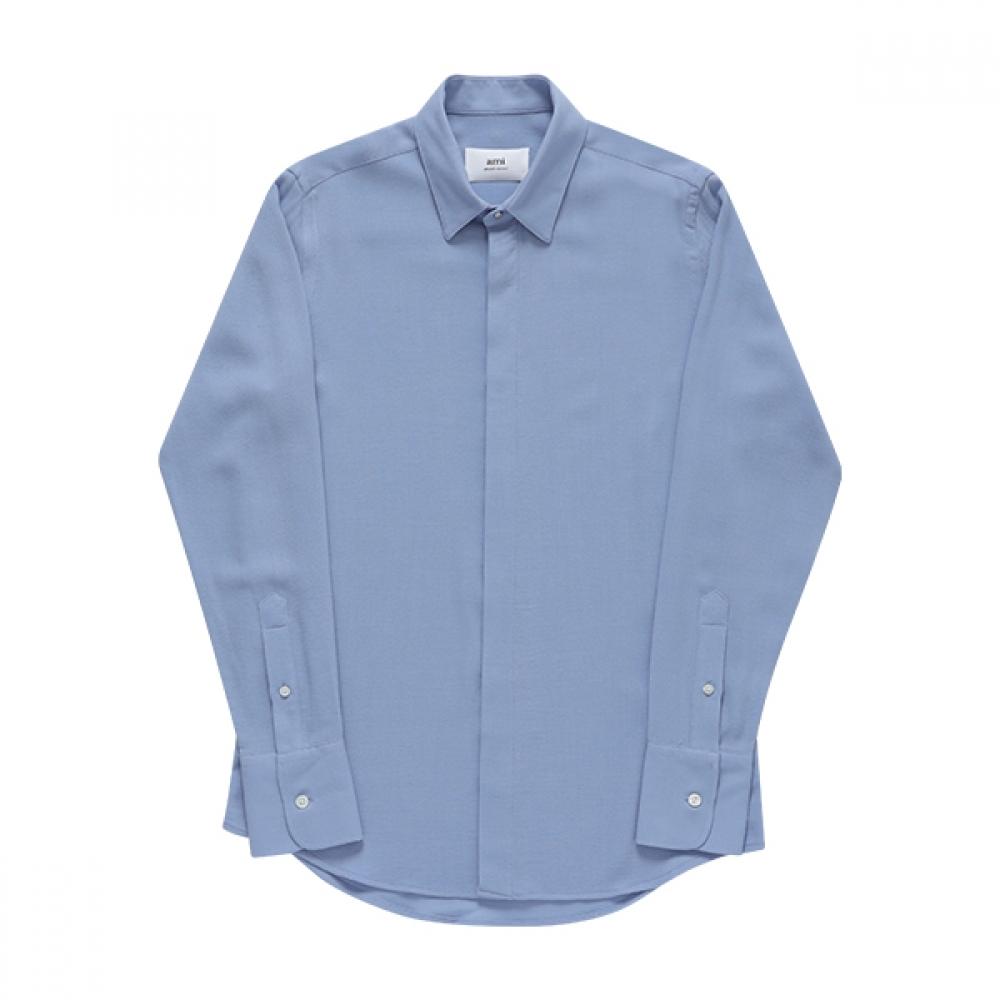 

Ami Ush004 Wv0042 484 Ami De Coeur Heart Back Logo Classic Public Shirt USH004 WV0042 484 (XS)