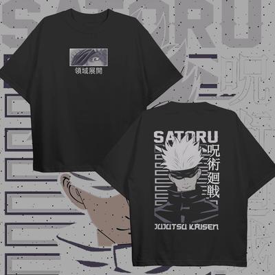 Jujutsu Kaisen Satoru Gojo TShirt Men Anime Domain Expansion Graphic Tee Japanese Manga Streetwear Short Sleeve Oversized Top