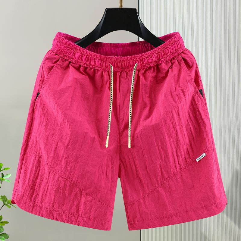 

Летние повседневные шорты, мужская одежда, большие размеры, эластичный пояс, летние черные шорты 5XL(83kg-90kg)