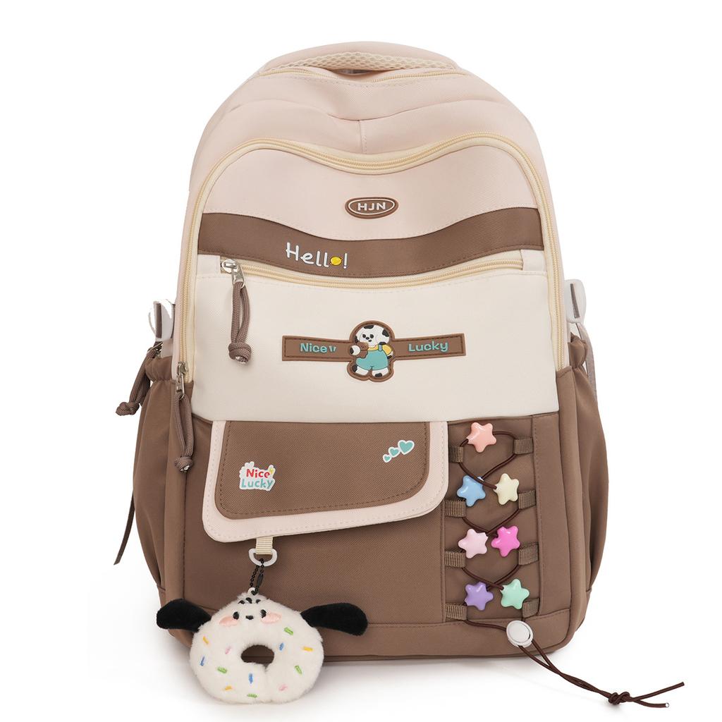 Schoolbag schoolbag ins niche junior high school girls and primary school students large capacity 1011 new high value cute contrasting backpack