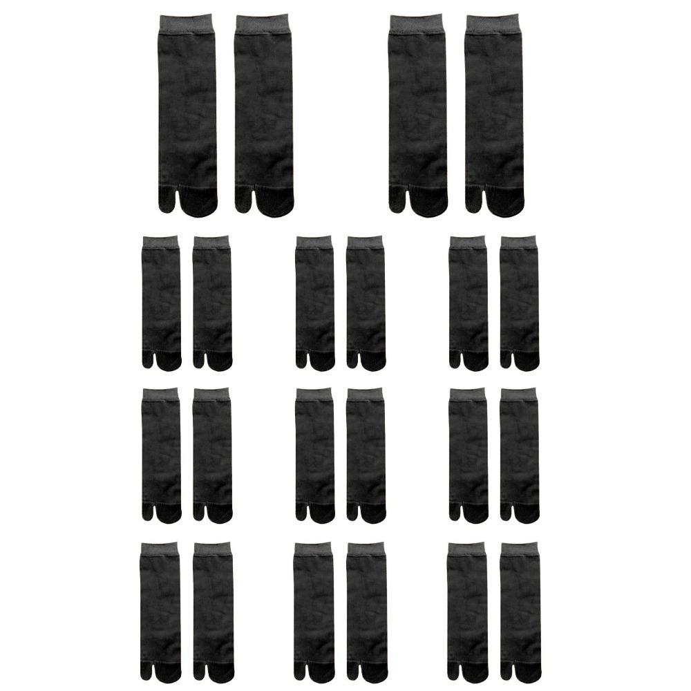 

10Pairs Ultra-thin Sheer Glass Silk Socks Transparent Split Toe Tube Sock Two Toe Socks Women чёрный