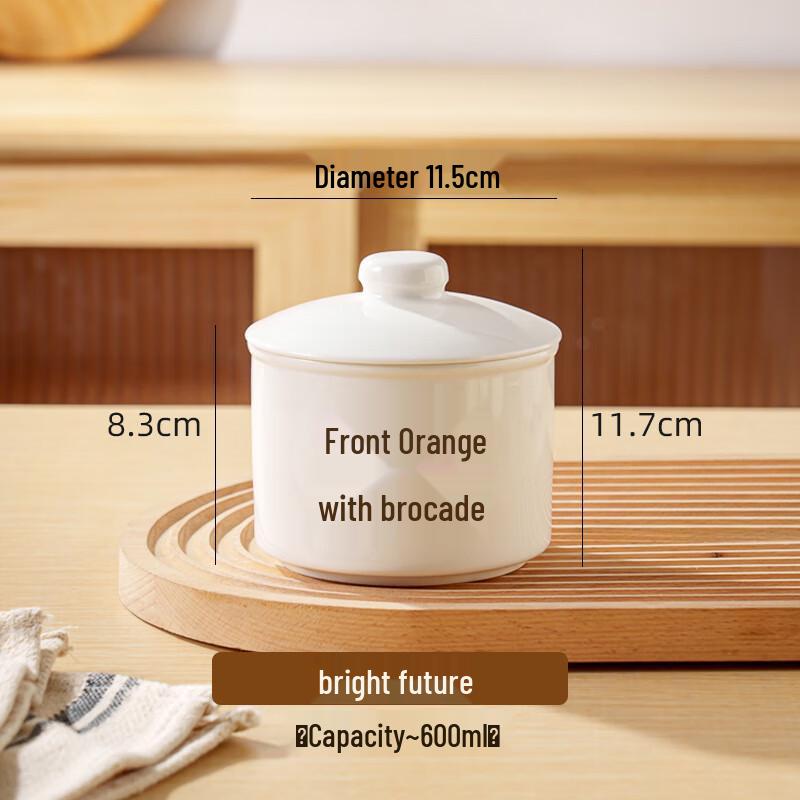Ceramic Double-Boiler Stew Pot with Lid