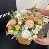 Mehrfarbige Künstliche Rose Grüne Blätter Blumengesteck Künstliche Rosenblüte Schreibtischornament Foto Requisiten Lebensechte Blumen