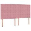 Storage Bed with Mattress Pink 160 X 200 Cm Velvet