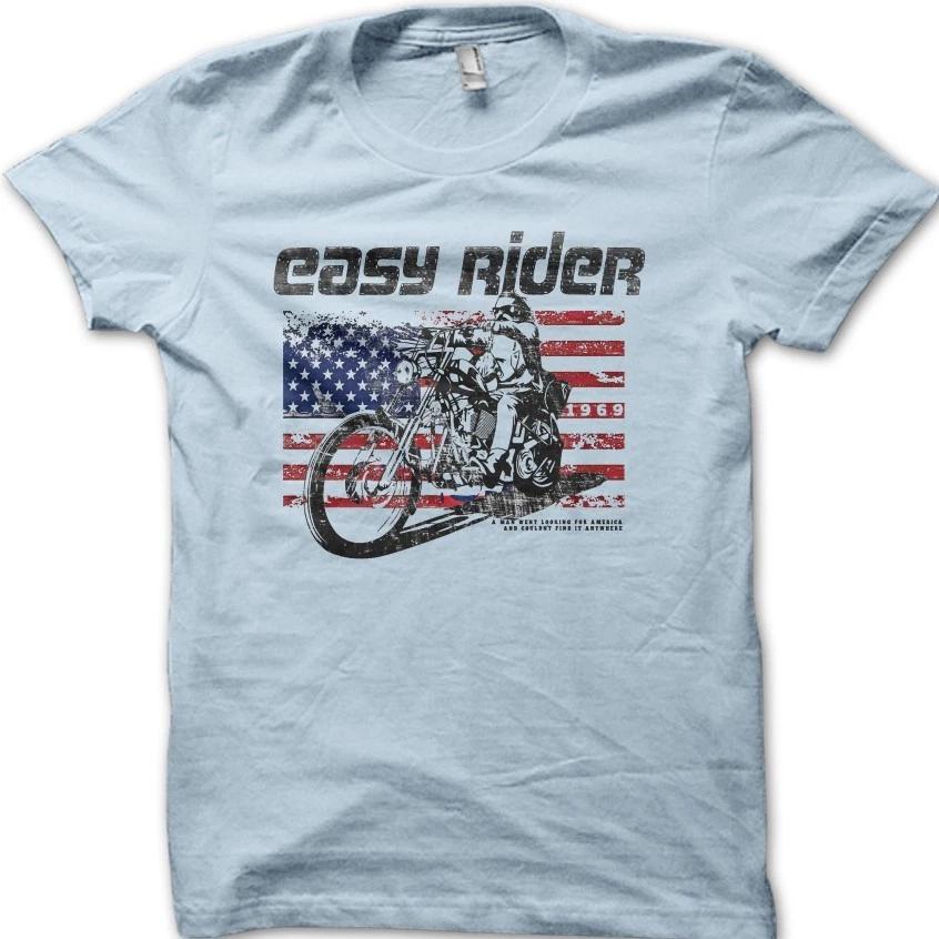 Easy Rider T-Shirt – Classic Motorcycle Movie Graphic Retro Biker Tee 6042 M