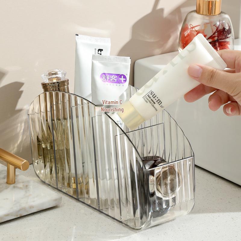 Elegant Makeup Brush & Skincare Organizer: Lipstick & Cosmetic Holder