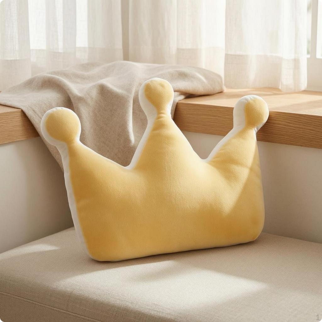 Crown-Shaped Cushion Padded Support Pillow Stuffed
