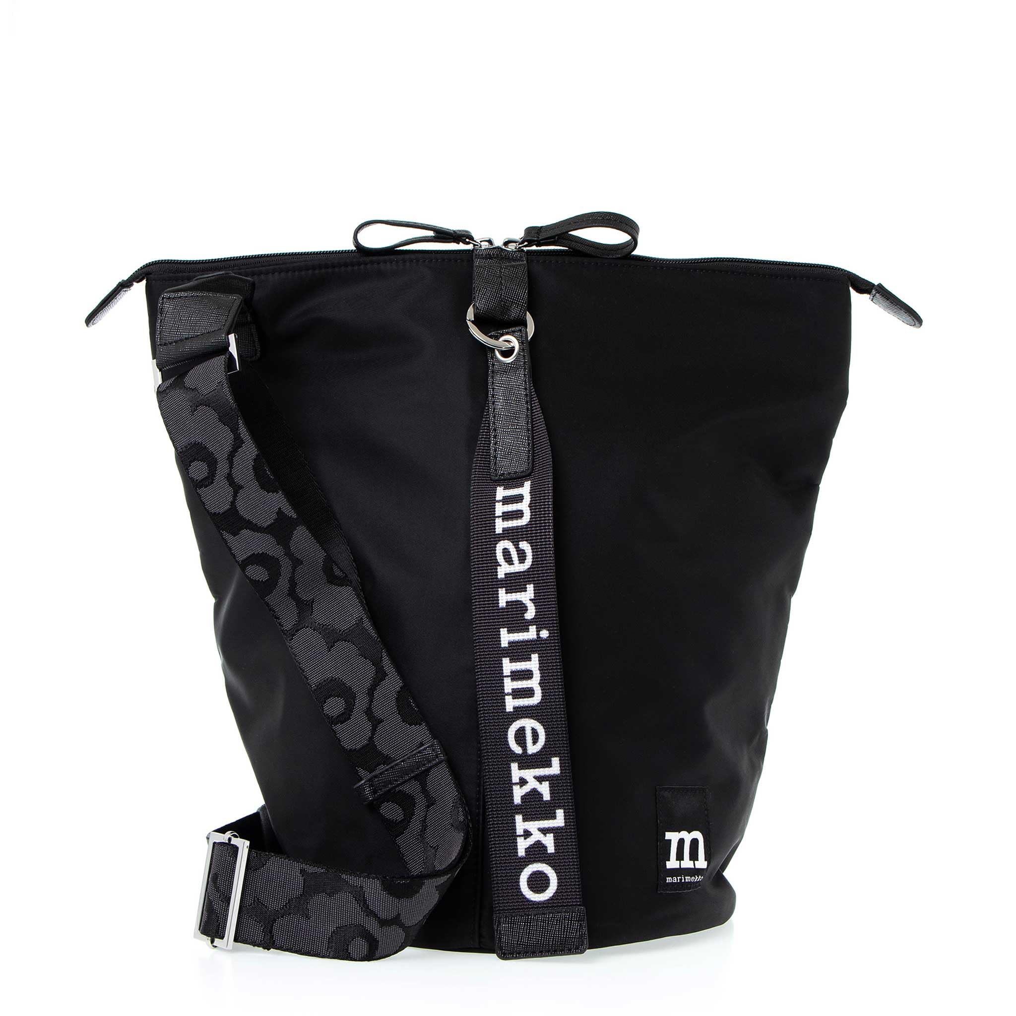 Marimekko Wear All Day Solid Black Shoulder Bag, CrossbodyShoulder Bag, Black, Women s, Simple, Stylish, Adult, 091271-009 [Used]