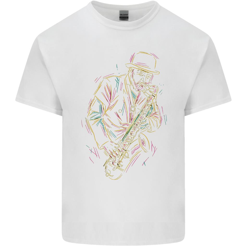 Jazz Colourful Saxophone Player Unisexs Light Cotton TShirt