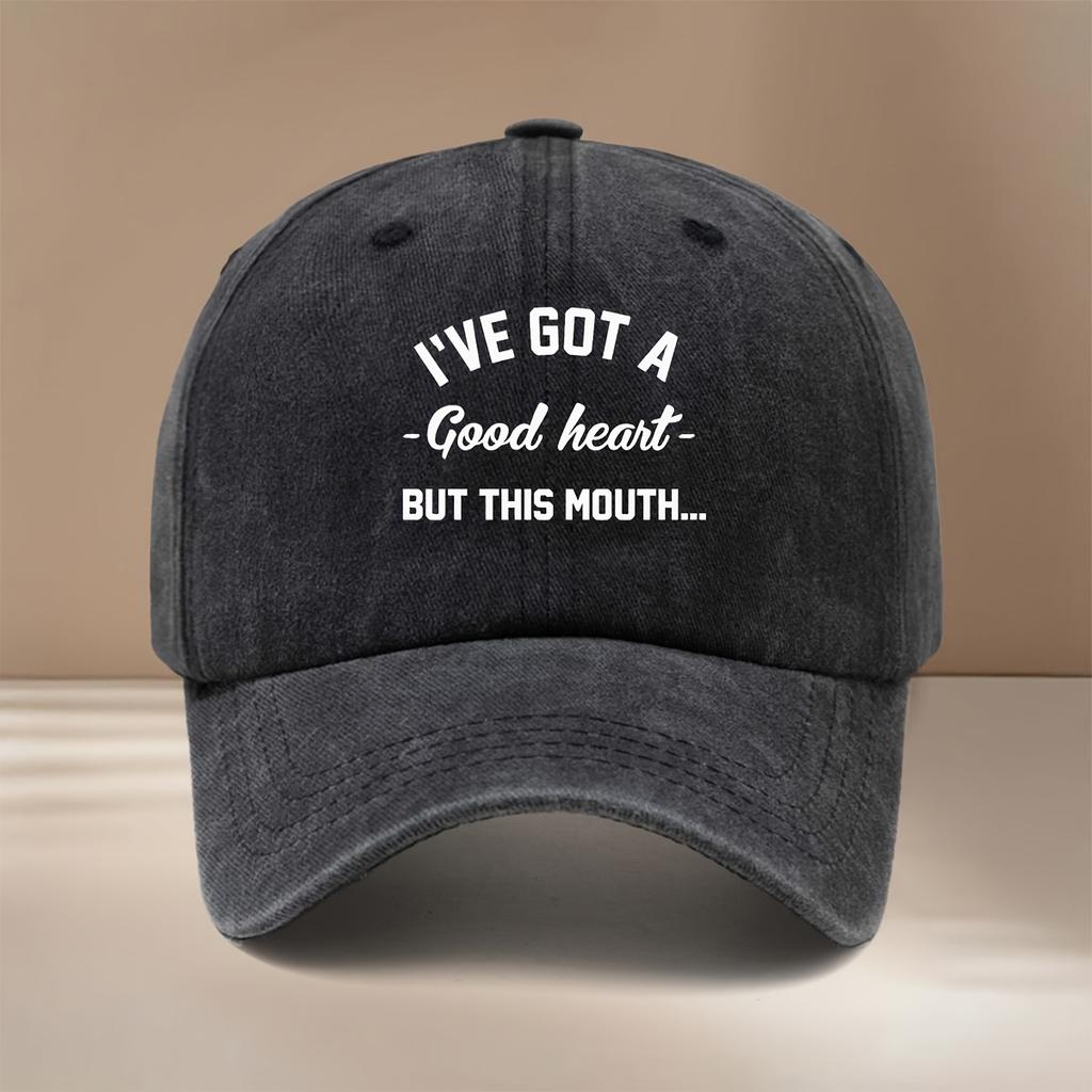 Uniform Cap for Men and Women, Straightforward and Humorous Style, Light and Comfortable Curved Brim Trucker Hat