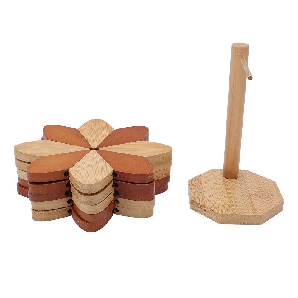 5Pcs Polished Heat Resistant Table Mat Windmill-shaped Anti-scald Pad Protective Coaster  Home  Use