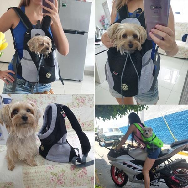 New Upgrade High Quality  Pet Dog Carrier Pet Backpack Bag Portable Travel Double Shoulder Bag Pet Dog Front Bag Mesh Outdoor Hiking Head Out.