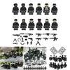 Moc Military Building Block Set Black Swat Jeep With Small Granule Assembly Toy Bag Pieces)