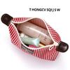 Travel Portable Bag Striped Folding Dumplings Shape Wash Bags for Makeup Storage Women Cosmetic Sundries Travel Portable Bag