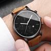 1PC Men's Casual Calendar Watch Men's Fashion Bussiness Temperament Leather Quartz Watch Unisex Watch Set (Box Not Included)