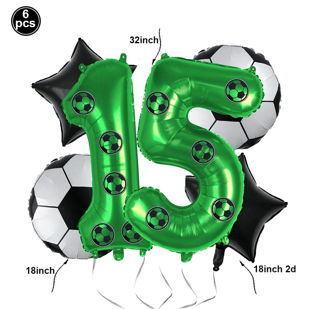 Football Balloon Birthday Decoration Boy Digital Balloon Football Trophy Aluminum Foil Balloon Birthday Party FestivalDecoration