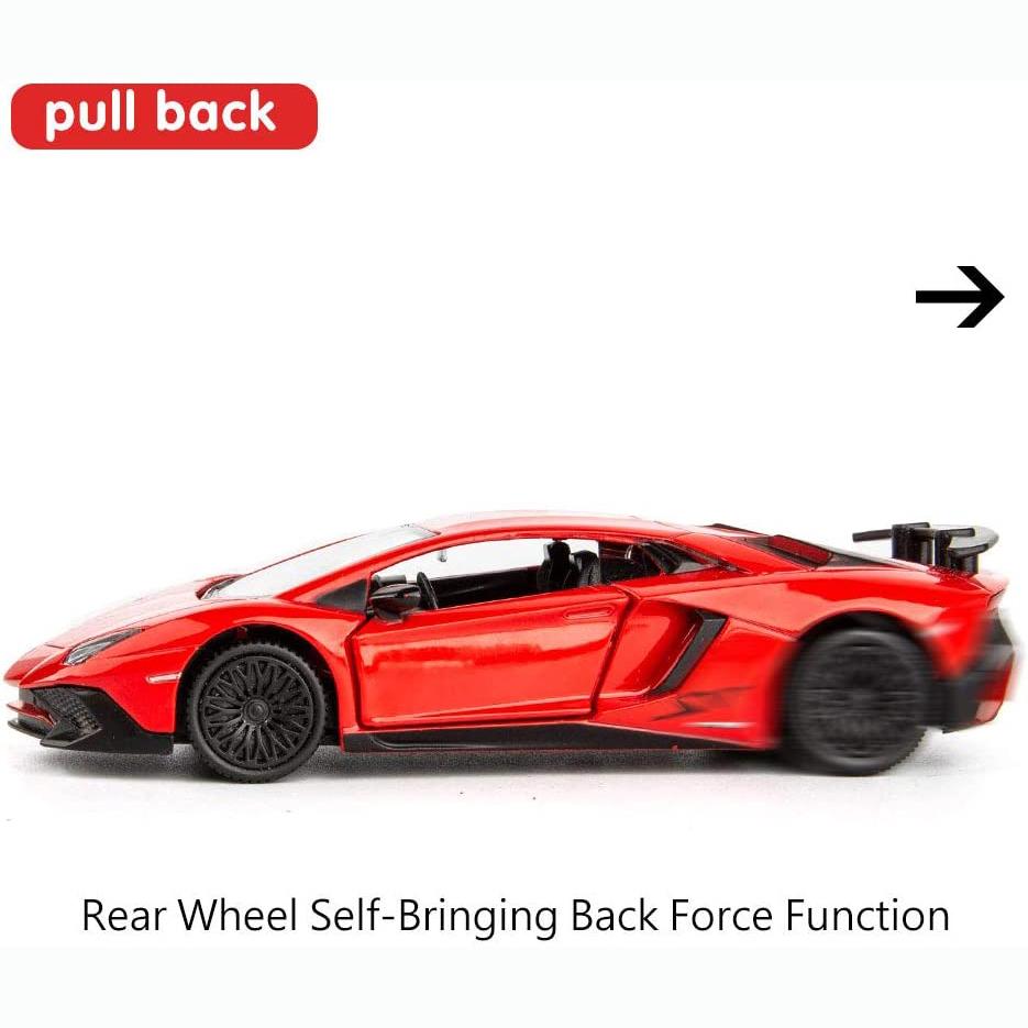 1/36 Scale Lambo Aventador LP700-4 Diecast Car Model Toy, Zinc Alloy Pull Back Vehicle for Kids Adults Gift Collection