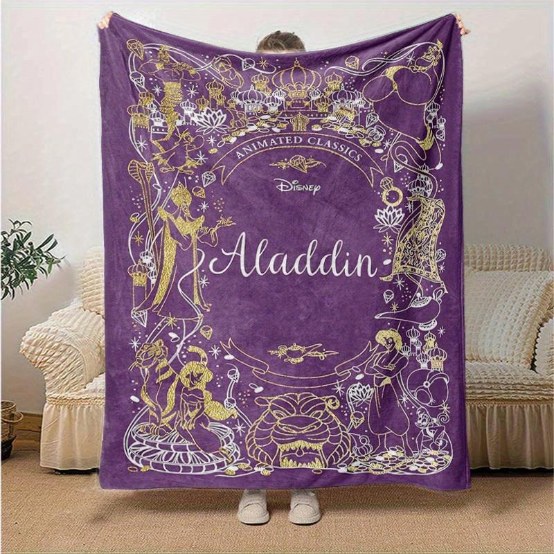 1pc, Aladdin-Inspired Home Decor, Flannel Throw Blanket for Your Living Room, Bedroom, or Outdoor Adventures. Perfect As a Sofa Blanket, Beach Cover