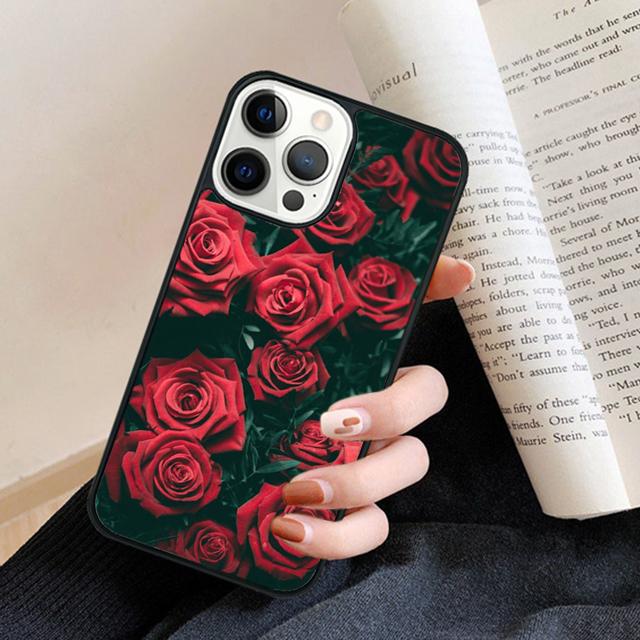 Flower Red Rose Phone Case Cover For iPhone 17 Air 16 15 14 Plus 12 13 Pro Max Coque Shell Fundas