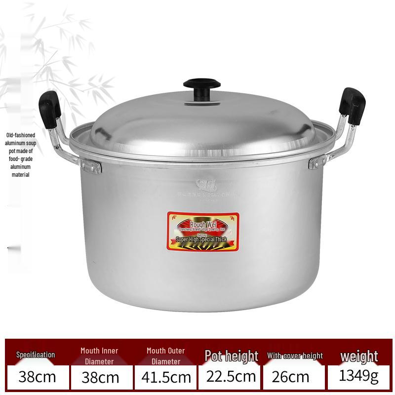 Xiangwei Classic Aluminum Steamer & Soup Pot for Gas Stoves, Thickened for Boiling and Cooking