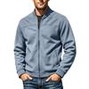 Men's Baseball Jacket Long Sleeve Zip-Up, Casual Fashion Coat for Fall and Winter