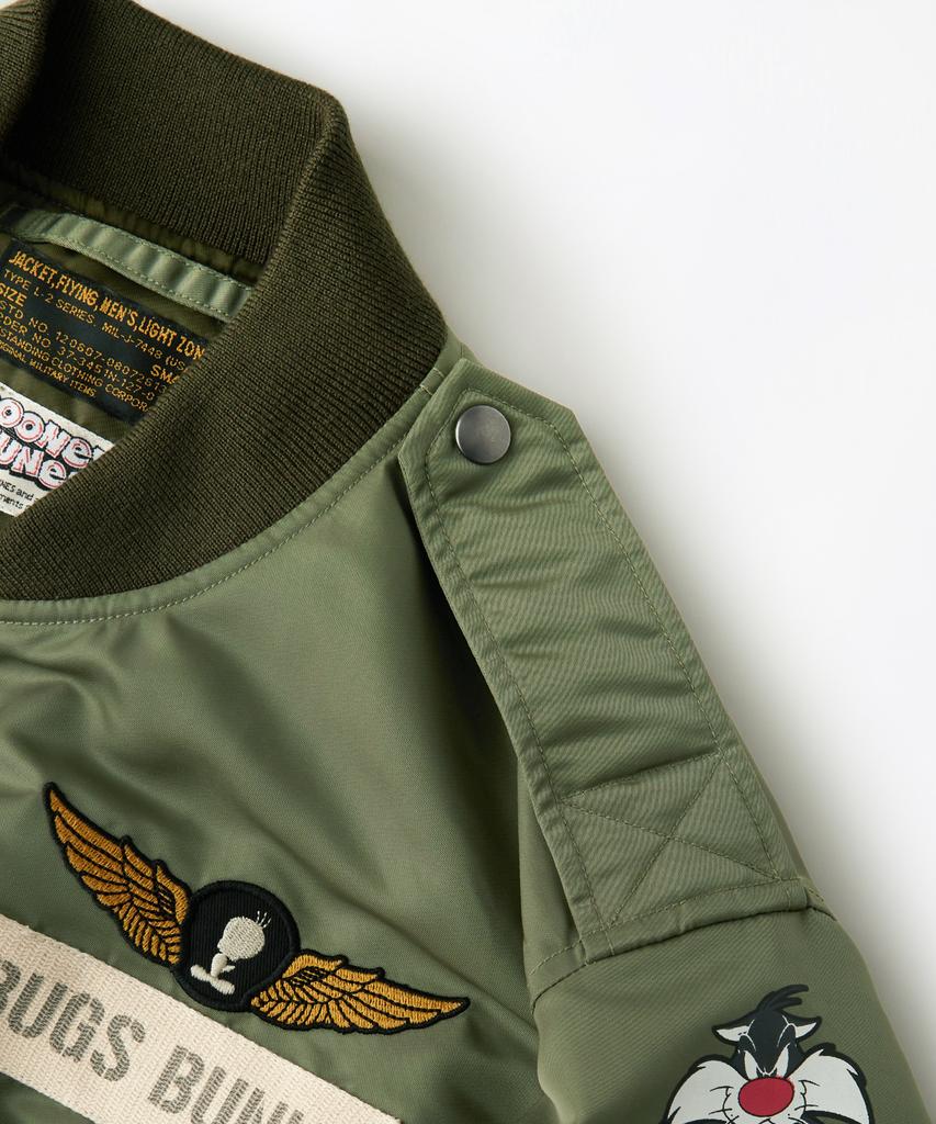 Outstanding [Looney Tunes] L-2B Jacket_Olive Green