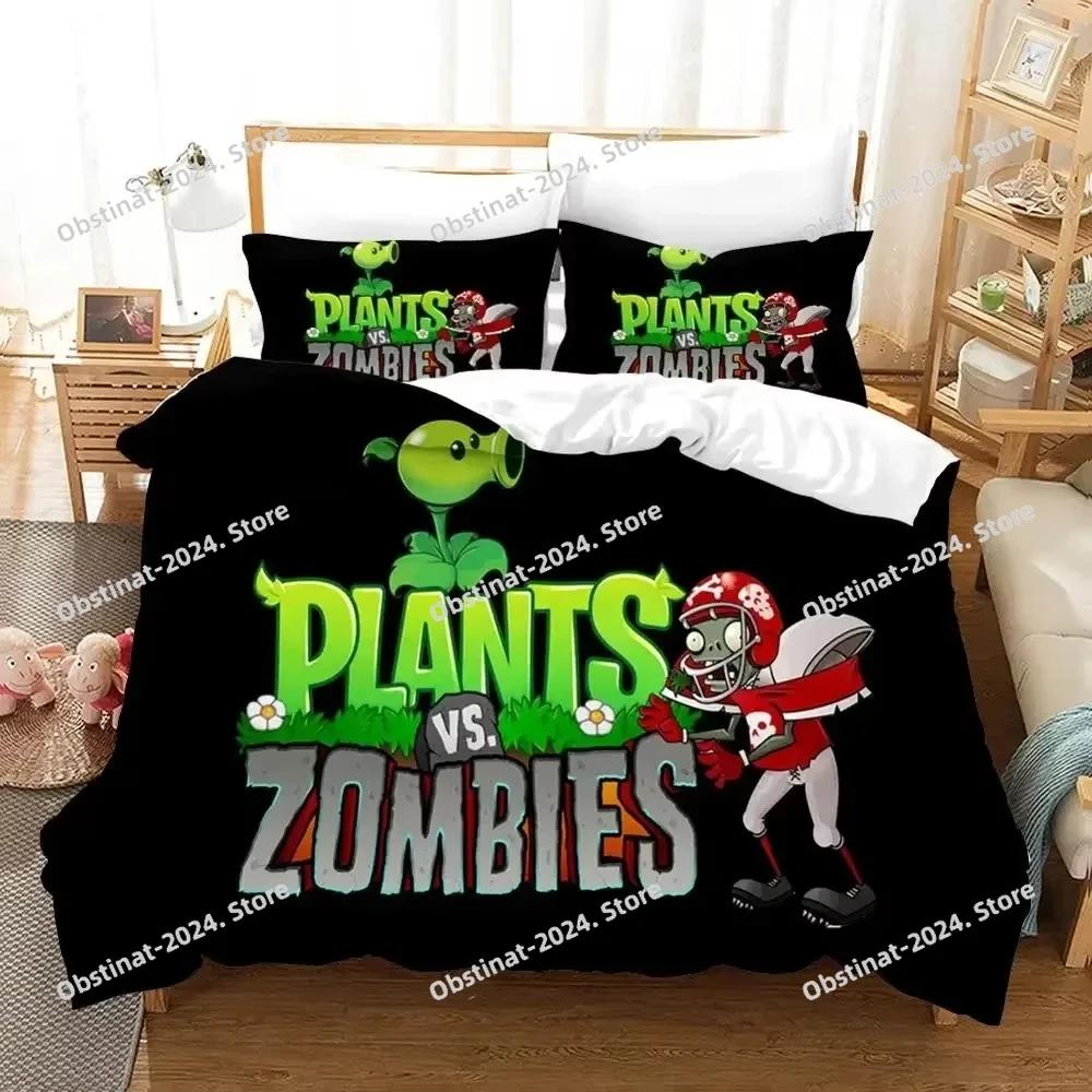 3D Plant Zombie Bedding Set Duvet Cover Full Queen King Size Pillowcase Bed Printed Bed Set Aldult Kid Bedroom Single Twin