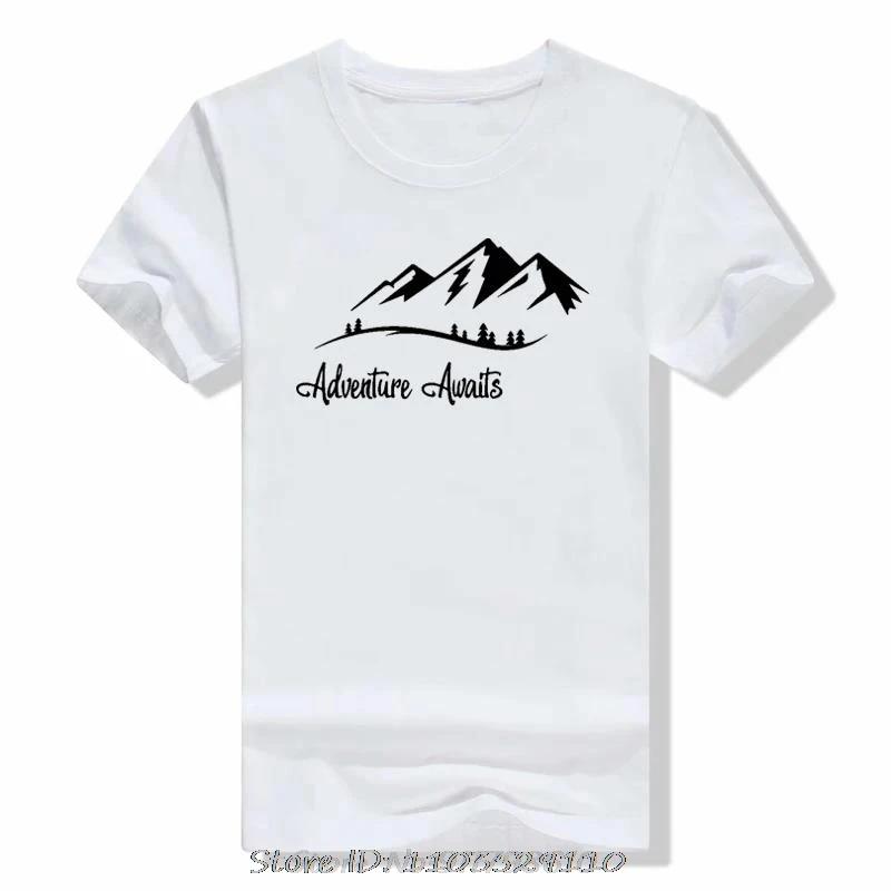 Eat Sleep Travel Repeat Mountains T-shirt Unisex Adventure Hiking Tshirt Summer Outdoor Casual Graphic Tees Tops T Shirt Tops