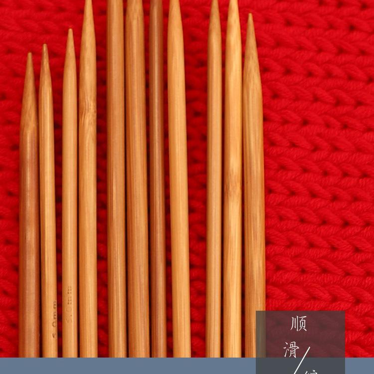 Karbonisierte Bambusgarn- & Schalstrickwerkzeug-Set - Gerade, dicke Nadeln zum Handstricken & Häkeln