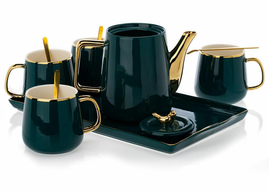 Serwis Kawowy Noah Green Gold Komplet
