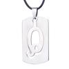 ZRM Jewelry Stainless Steel 26 English Alphabet Pendant Necklace Men Jewelry Personality Hollow Letter Pendant Friends Gifts