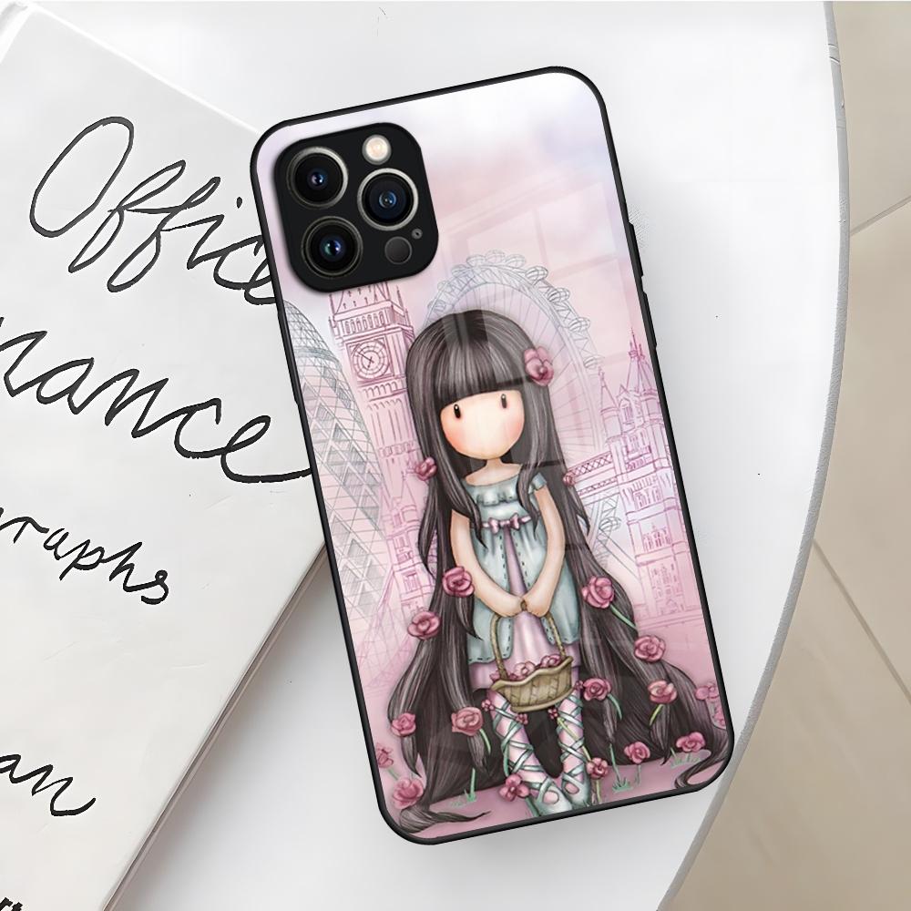 Gorjusses Cute Doll Santoroes Phone Case for Iphone 17 16 Air 15 14 12 11 13 Pro Max Mini X Xr Xs Se Puls glass Cover