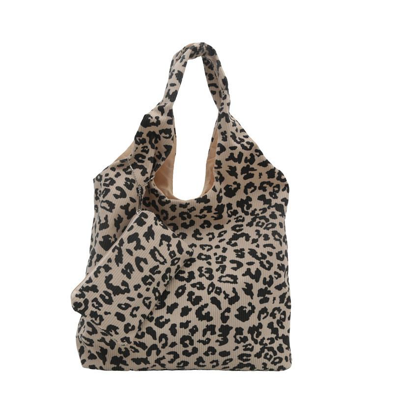 Fashionable Large Capacity Fall Casual Minimalist Tote Bag For Women In Khaki Brown And White