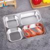 Shou Li Ares 304 Stainless Steel 4-Compartment Fast Food Tray
