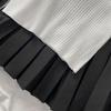 Salt-Style Summer Two-Piece: Knit Top & High-Waisted Pleated Skirt Set for Students