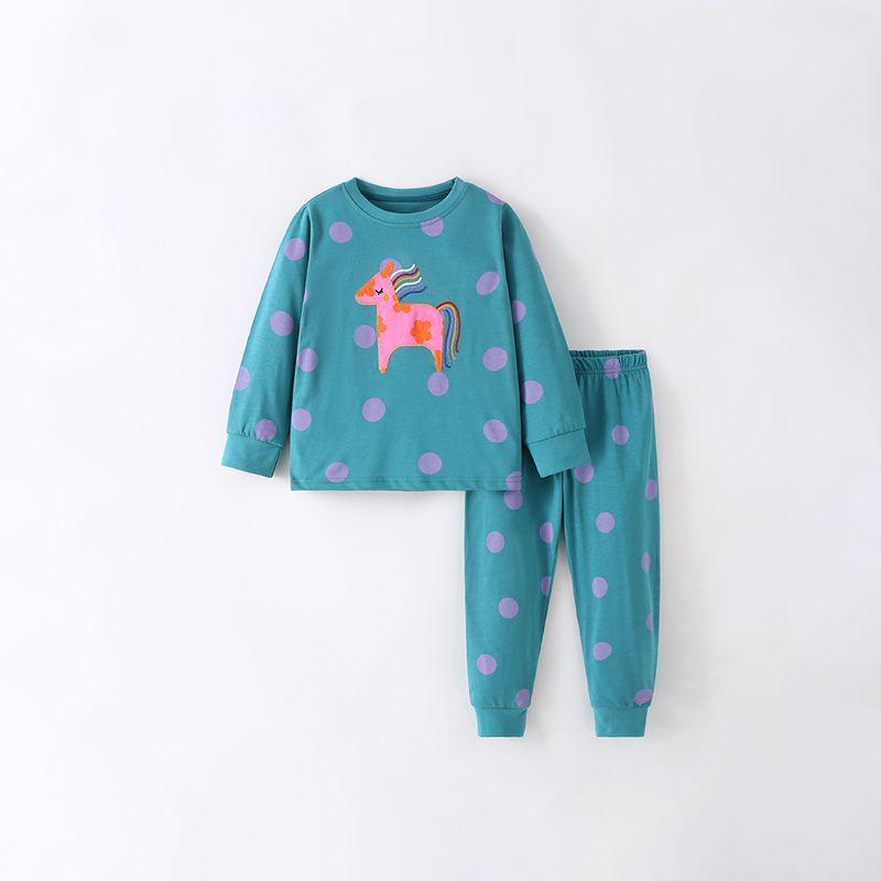 

Костюм для дома для девочек с длинным рукавом, новинка осени и зимы, детская одежда, модный стильный повседневный комплект из двух предметов из чистого хлопка для маленькой девочки 9759 110