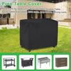 Multi-size Optional Black Silver Outdoor Patio Dustproof Sun Protection Durable Black Fabric Keyboard Outdoor Cart Dustproof Table Cover
