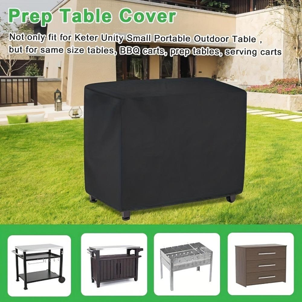 Multi-size Optional Black Silver Outdoor Patio Dustproof Sun Protection Durable Black Fabric Keyboard Outdoor Cart Dustproof Table Cover