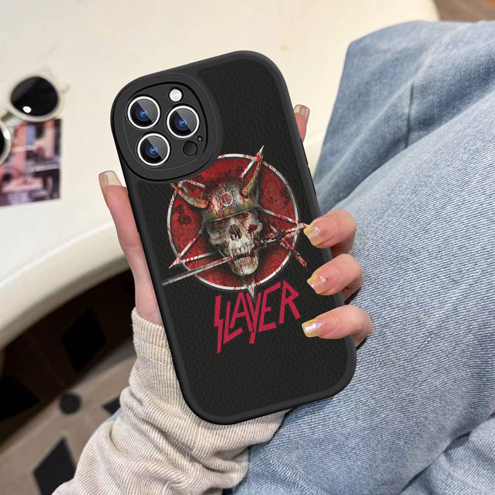 Slayer Heavy Metal Band Music Phone Cover For IPhone 11 12 13 14 15 16 Pro Max Mini Plus Soft Leather Case