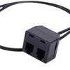 4P4C Standard Telephone Line 2 Female To 1 Male Splitter Cord Extension Cable Cords Line
