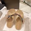 Fashion outerwear flat-bottomed versatile non-slip beach women's cool slippers 2025 summer new casual vacation slippers women