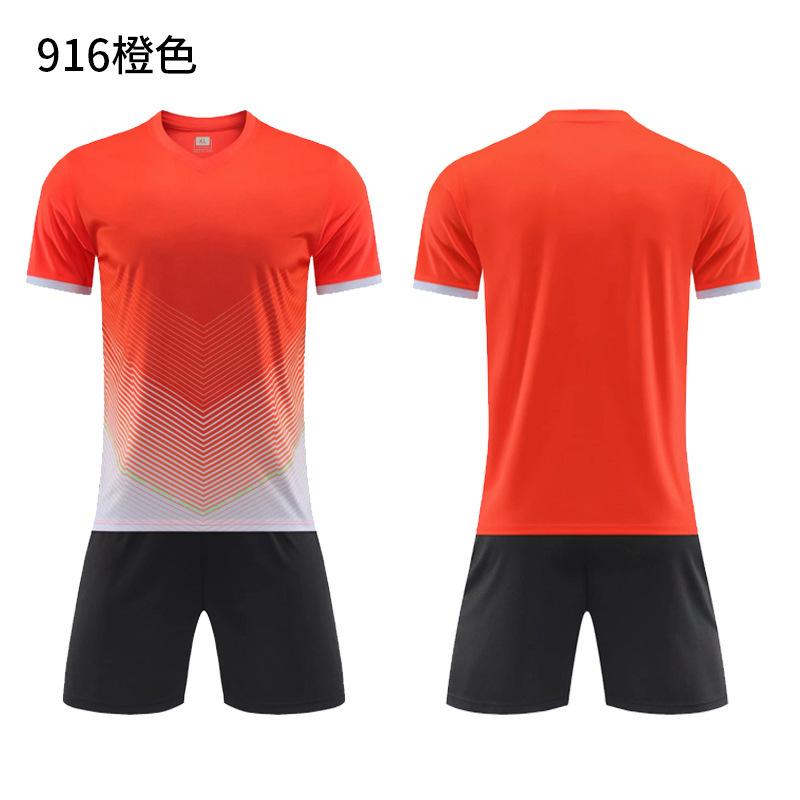 Football Jersey Sports Suit Printed Table Tennis Jersey Men'S Adult Game Training Jersey Children'S Short-Sleeved Jersey Set