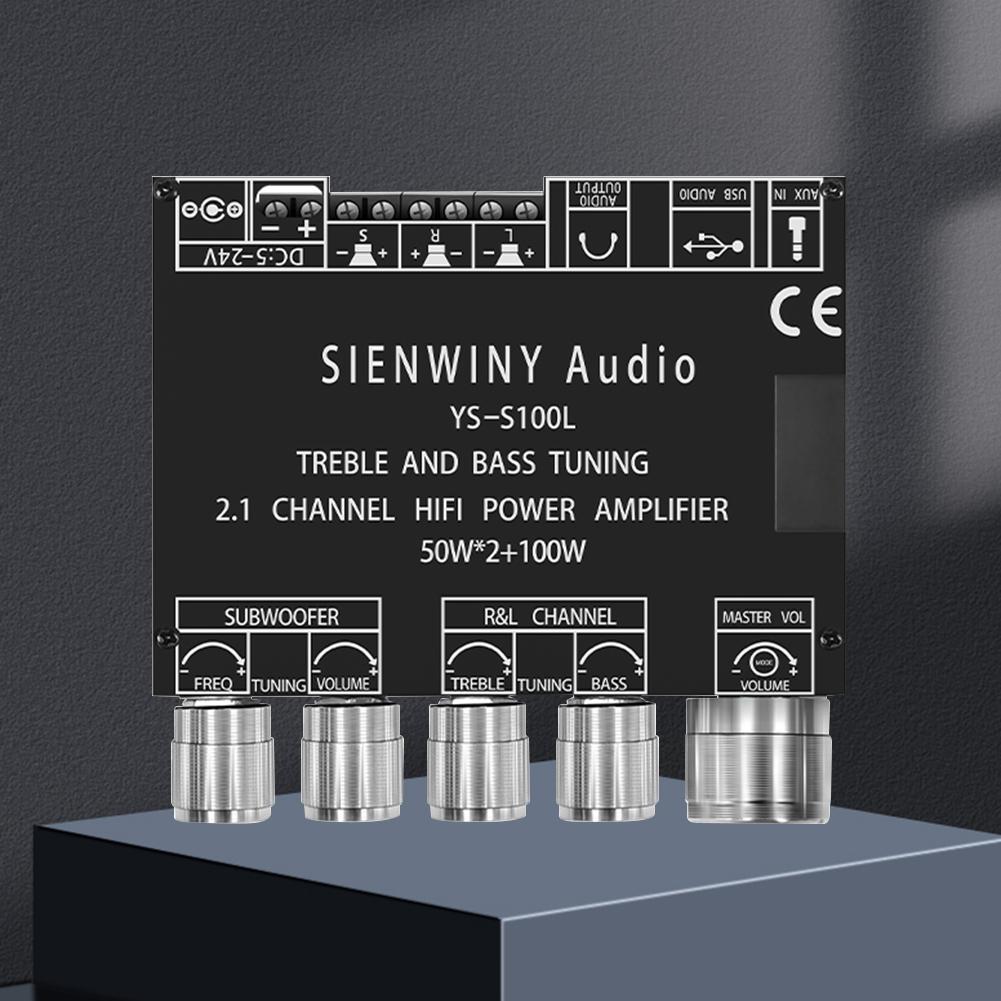 2.1 3 Channel Amplifier Board Bluetooth-compatible 5.1 CS8673E Power Bass Amplifier Board AUX Input Supports Phone APP Control