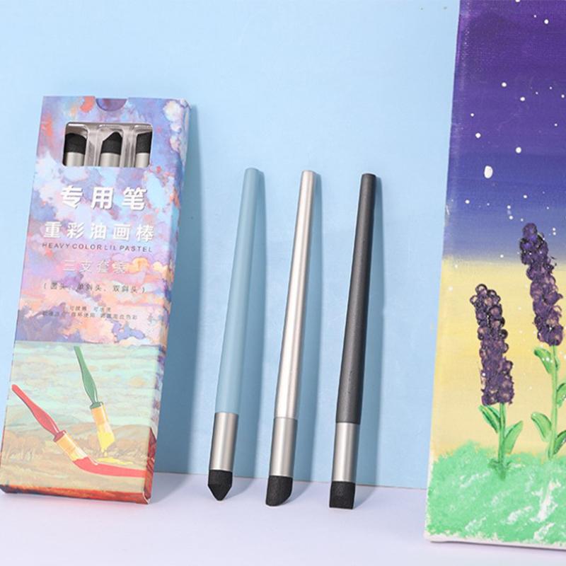 1/3 Pièces Estompeurs d'Art de Dessin Réutilisables Éponge à Estomper Stylo Outil d'Estompage Pastel Pour Peinture à l'Huile Lavable Croquis Pinceau à Frotter