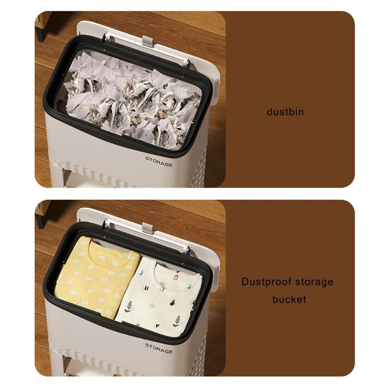 Durability Plastic Waste Container With Modern Look Feet Wheel Perfect For Household Cleanliness In Various Indoor Space