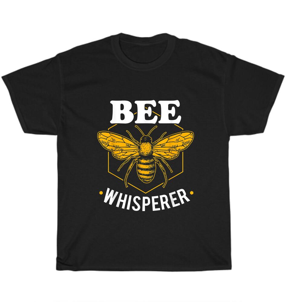 Bee Whisperer T-Shirt Funny Beekeeping Honey Bees Insec Lover Unisex Tee Gift L