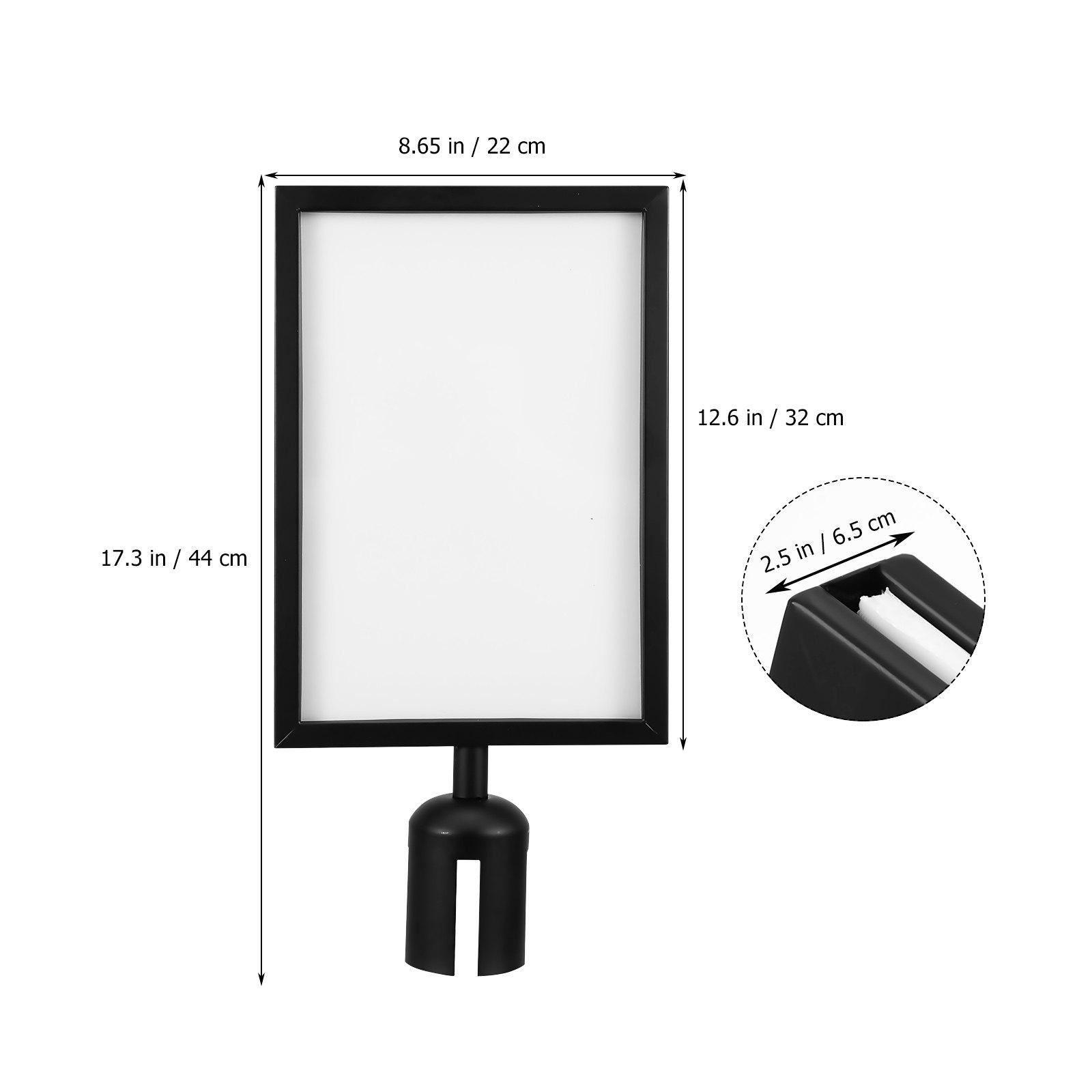 Stanchion Sign Holder Vertical A4 Portrait Frame Commercial Retractable Belt Queue Barrier Display Stanchion Sign Holder чёрный