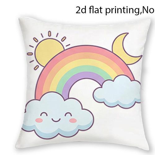 1/4pcs Cute Rainbow Cloud Throw Pillow Covers Kawaii Pastel Sky Home Decor Cushion Cases for Kids Bedroom Living Room