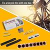 Bicycle Repair Tool Kit with Tire Patches, Pry Bar, Glue, and File In Plastic Box